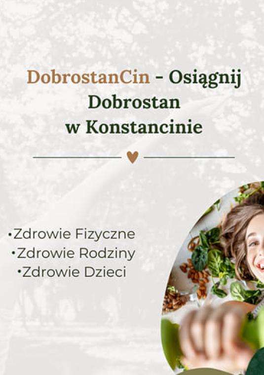 grafika wektorowa na szarym tle napisy i twarz uśmiechniętej kobiety