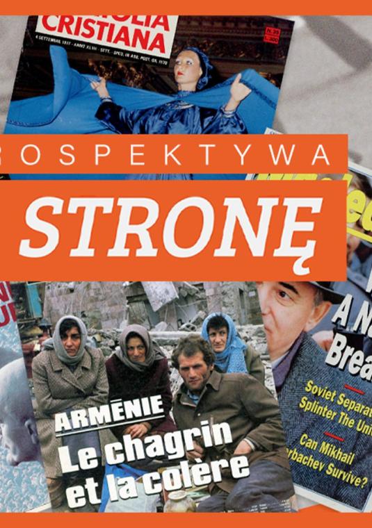 na pomarańczowym tle różne zdjęcia