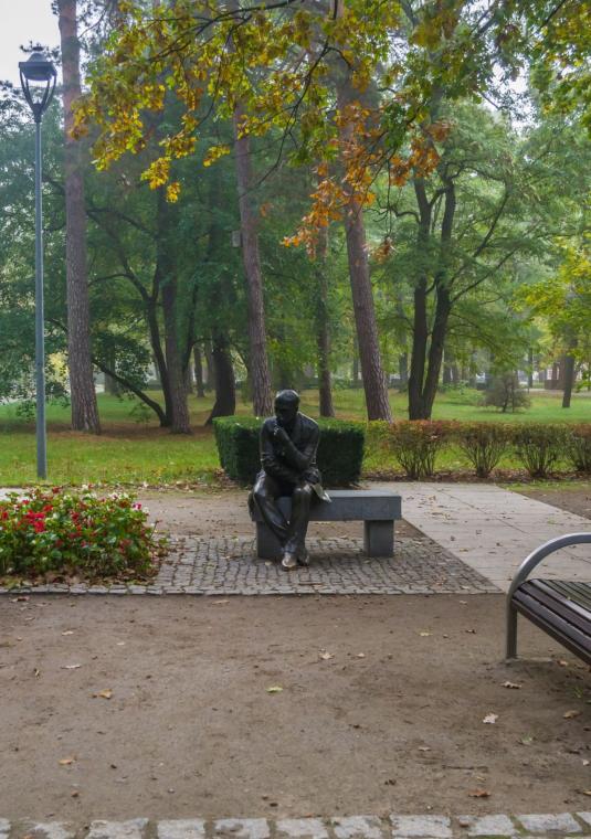 pomnik Stefana Żeromskiego w Parku Zdrojowym 