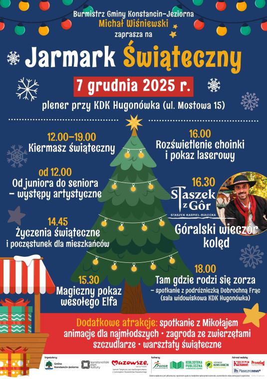 Plakat promujący konstanciński jarmark świąteczny.