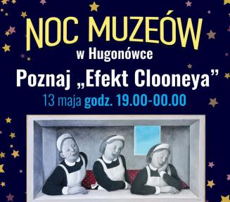 Grafika wektorowa. Plakat promujacy Noc Muzeów.