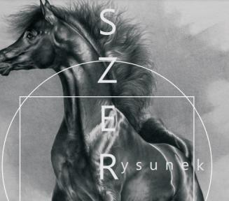 Grafika przedstawiająca rysunek konia i napis: Szereda – Rysunek.