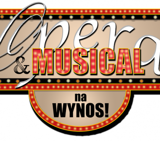 Grafika wektorowa. Plakat promujący koncert „Opera & Musical na wynos”.
