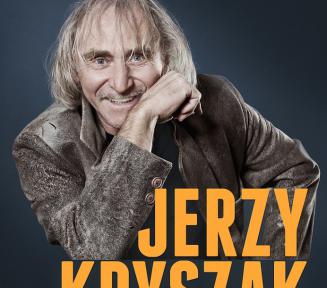 Grafika przedstawia plakat, na którym znajduje się wizerunek Jerzego Kryszaka.