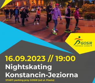 Plakat promujący nightskating.