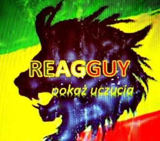 Plakat z podobizną lwa na tle flaga w trzech kolorach z napisami reagguy