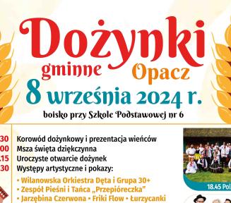 Plakat promujący dożynki. Treść z plakatu znajduje się w treści artykułu.