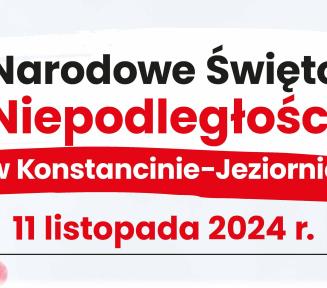 Plakat promujący gminne obchody święta niepodległości. Treść z plakatu znajduje się w treści artykułu.