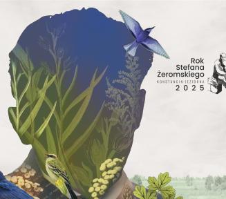 grafika wektorowa na jasnym tle zarys twarzy na której są rośliny i ptaki