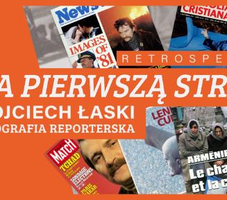 na pomarańczowym tle różne zdjęcia