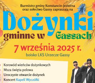 Plakat promujący dożynki. Treść z plakatu znajduje się w treści artykułu.