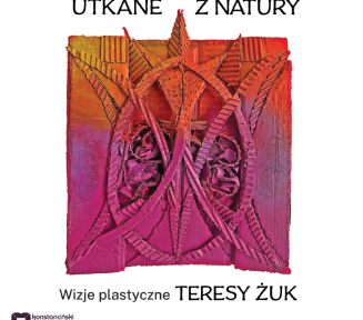 plakat z kolorową pracą plastyczną 