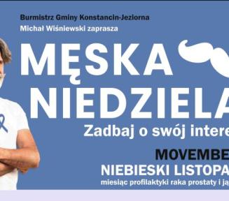 plakat imprezy Męska Niedziela Zadbaj o swój interes