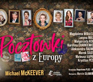 Plakat spektaklu Pocztówki z Europy.
