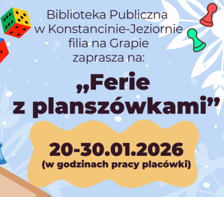 Plakat Ferie z planszówkami