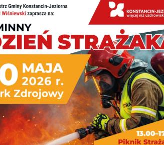 plakat zapraszający na uroczystość Dnia strażaka